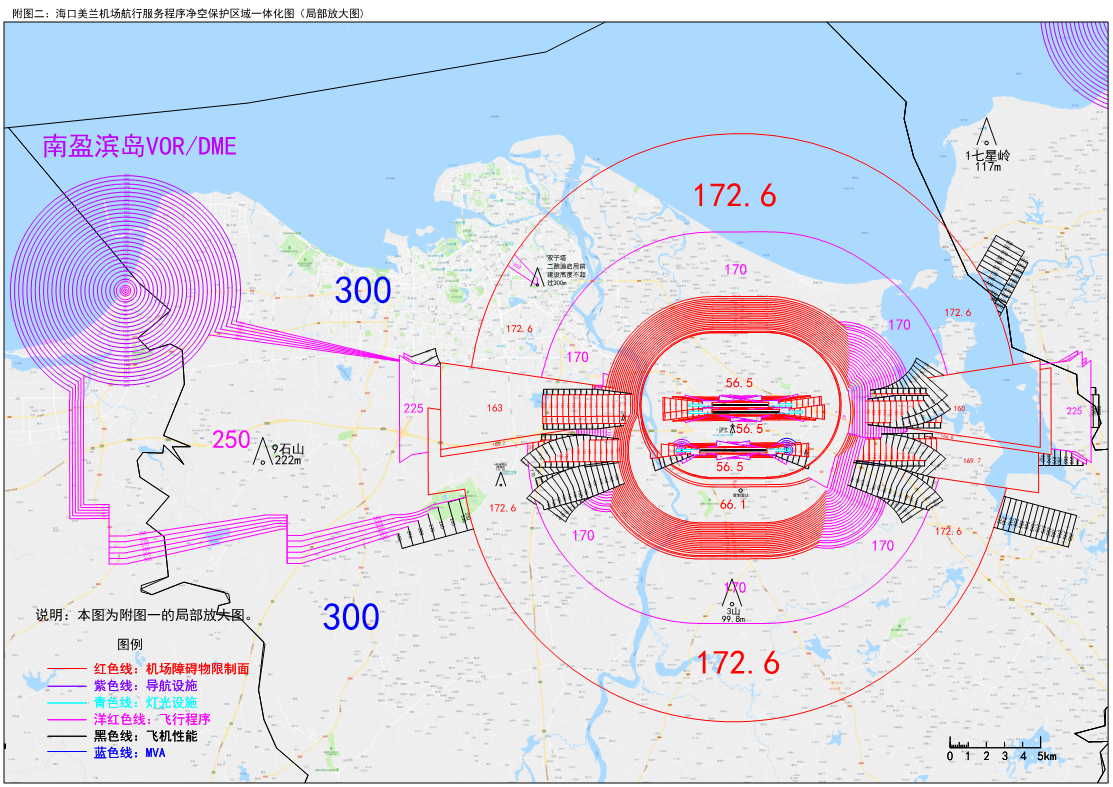 定安县自然资源和规划局关于海口美兰机场航行服务程序净空保护区域